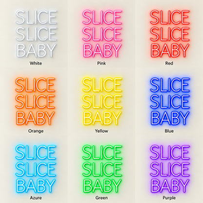 Slice Slice Baby LED Neon Sign - nine-color grid