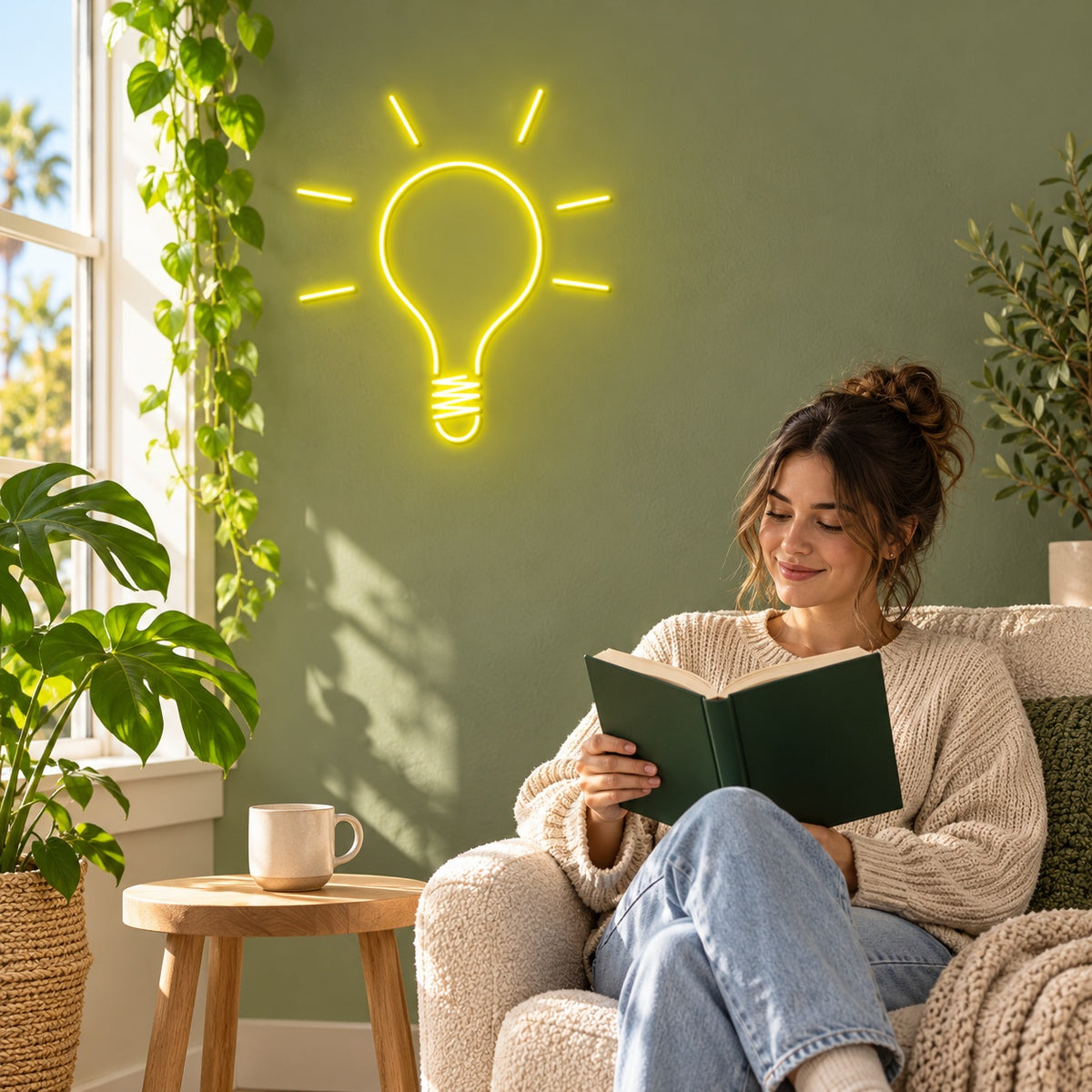 Light Bulb LED Neon Sign - lifestyle view