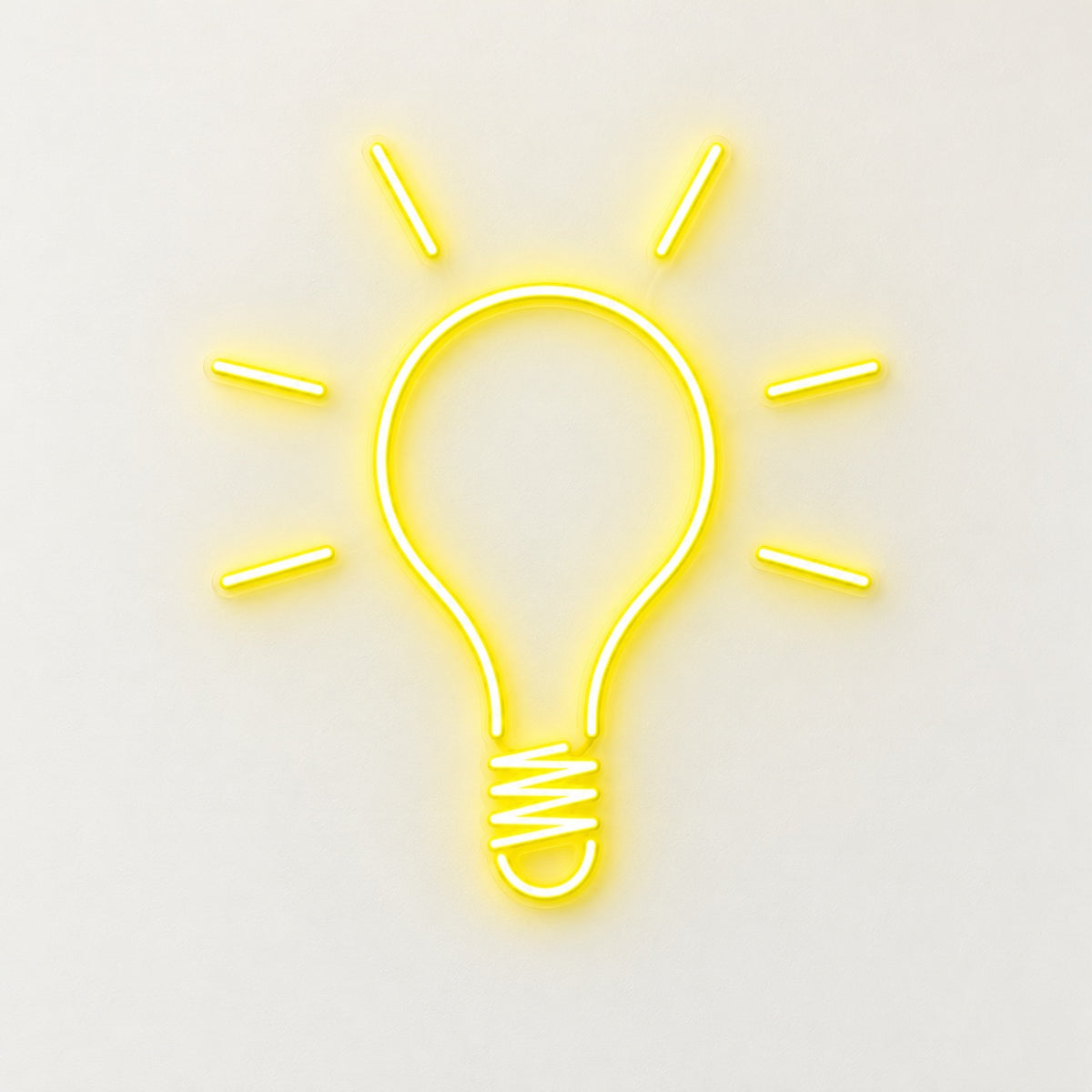 Light Bulb LED Neon Sign - natural light view