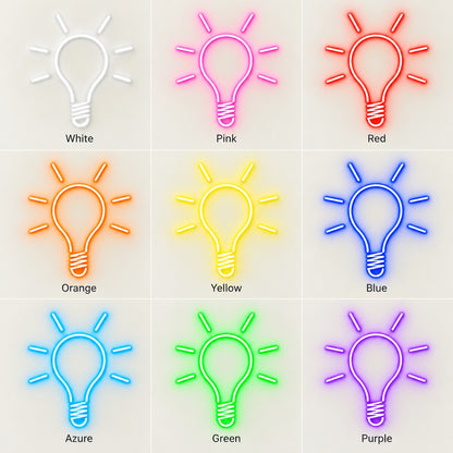 Light Bulb LED Neon Sign - nine-color grid