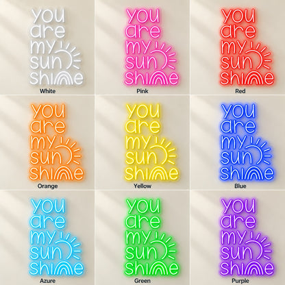 You Are My Sunshine LED Neon Sign - nine-color grid