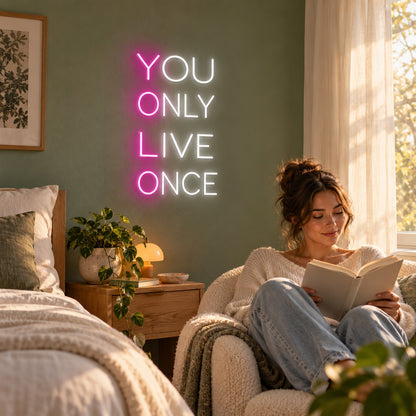 You Only Live Once LED Neon Sign - lifestyle view