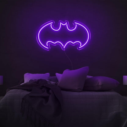 Batman V2 Purple Led Neon Sign For Superhero Bedroom Decor | Shineneon