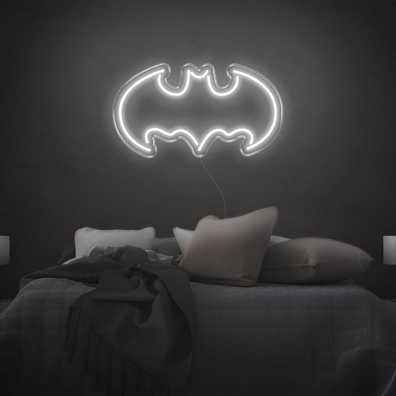 Batman V2 Purple Led Neon Sign For Superhero Bedroom Decor | Shineneon