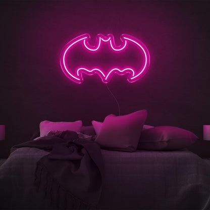Batman V2 Purple Led Neon Sign For Superhero Bedroom Decor | Shineneon