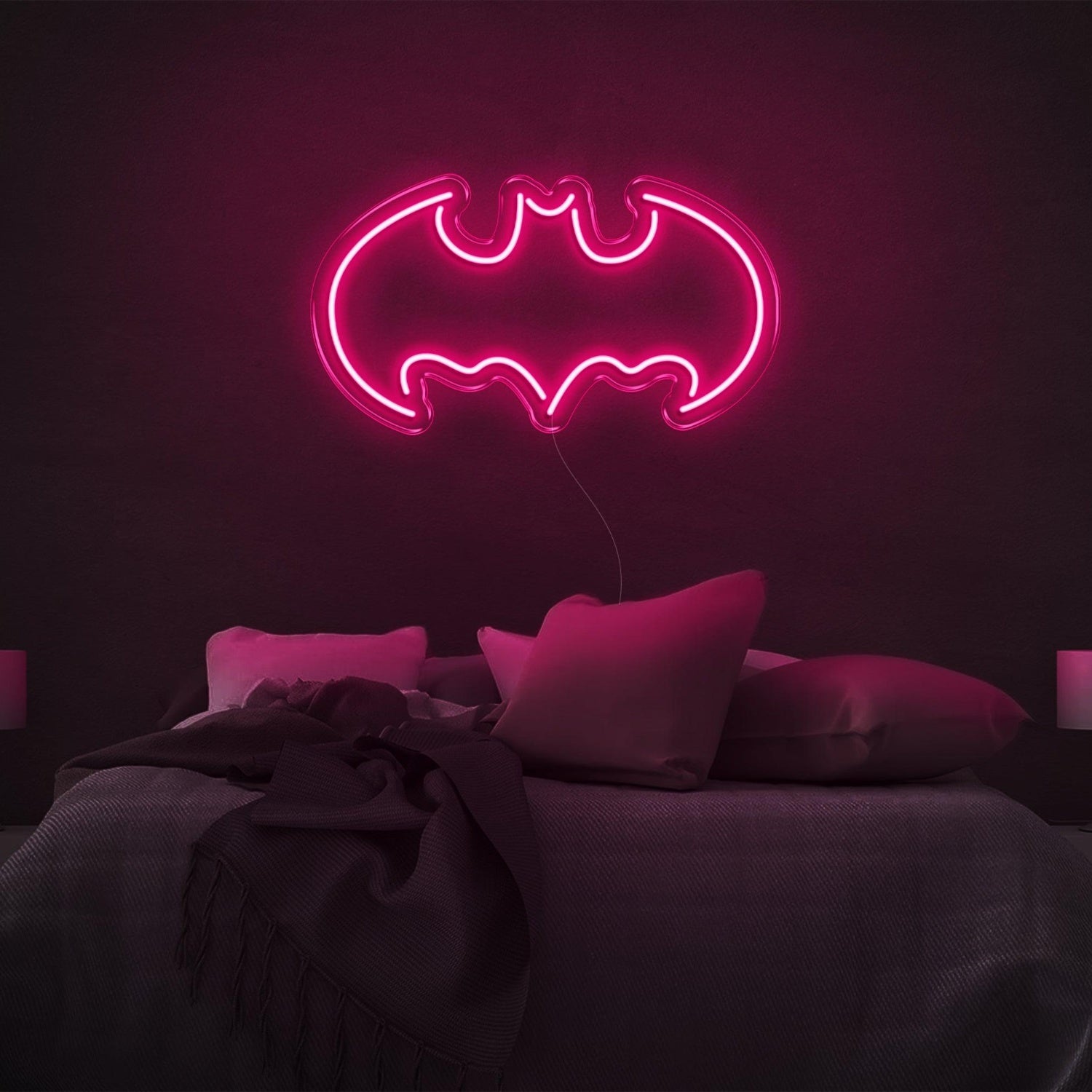 Batman V2 Purple Led Neon Sign For Superhero Bedroom Decor | Shineneon