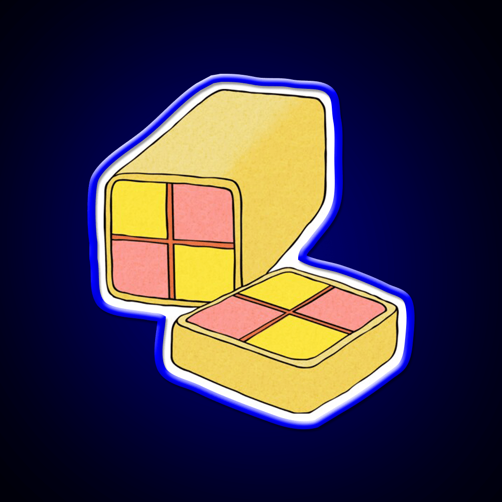 Battenberg Cake Snack Food Led Neon Sign Rgb Color - Shineneon