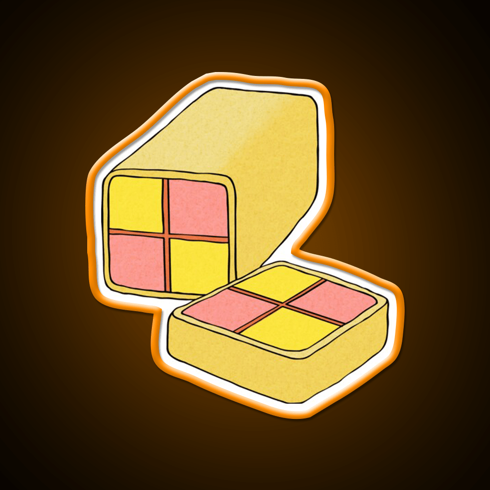 Battenberg Cake Snack Food Led Neon Sign Rgb Color - Shineneon