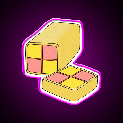 Battenberg Cake Snack Food Led Neon Sign Rgb Color - Shineneon