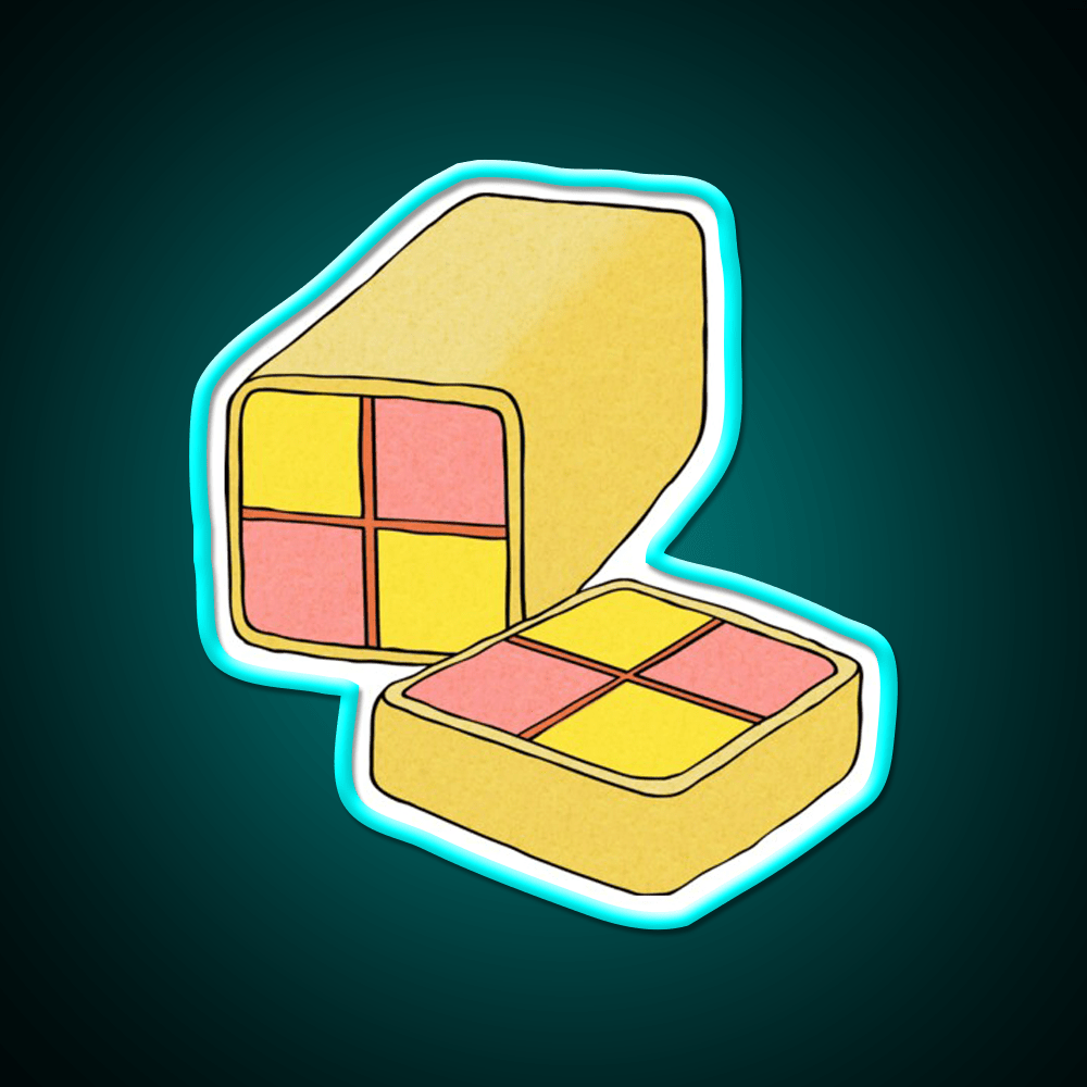 Battenberg Cake Snack Food Led Neon Sign Rgb Color - Shineneon