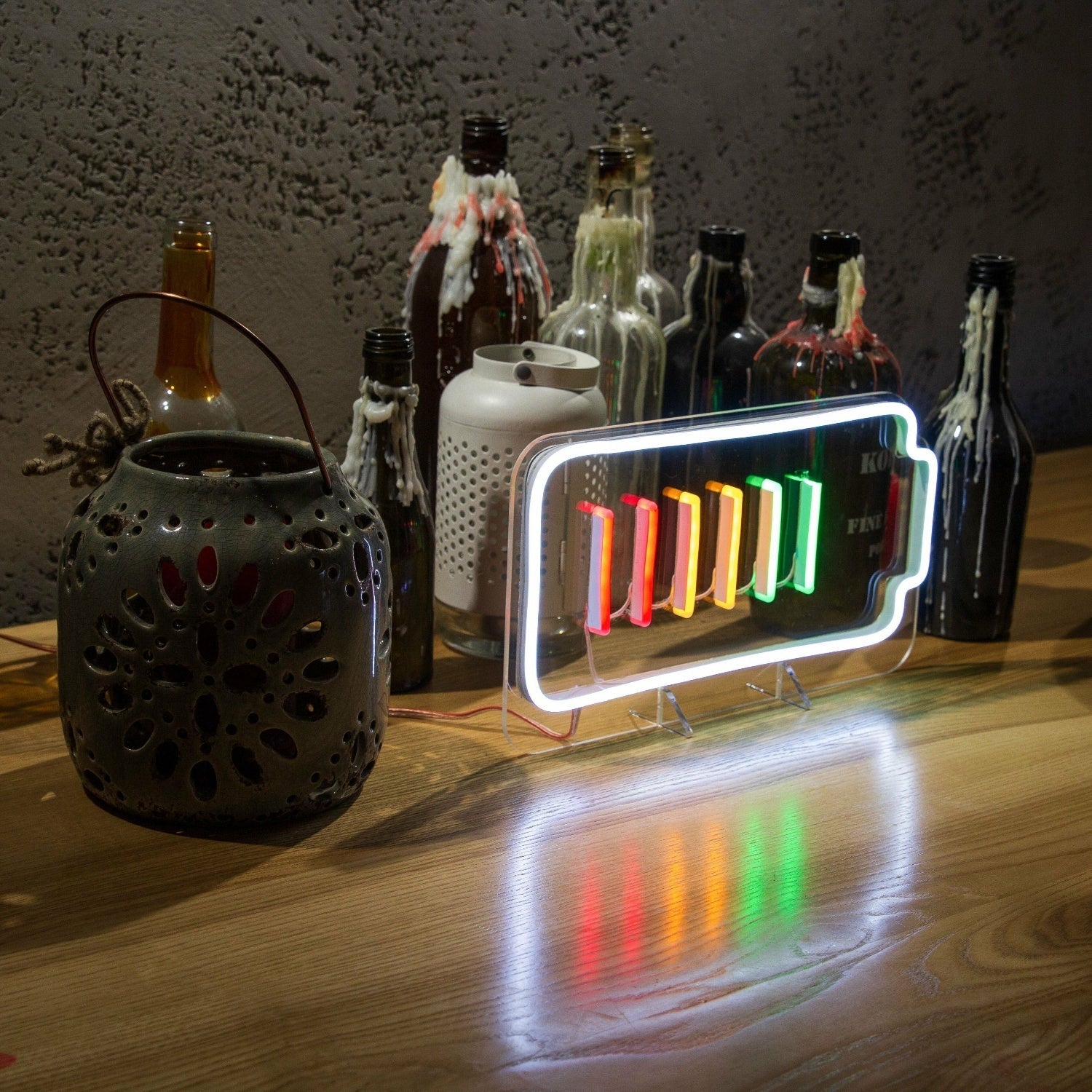 Battery Led Neon Sign Energy And Power Symbol - Shineneon