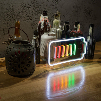 Battery Led Neon Sign Energy And Power Symbol - Shineneon