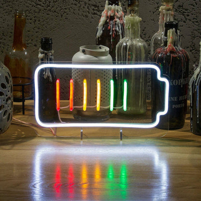 Battery Led Neon Sign Energy And Power Symbol - Shineneon
