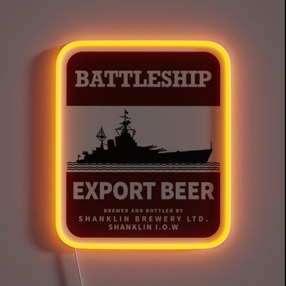 Battleship Export Beer Rgb Led Neon Sign - Custom LED neon sign front view