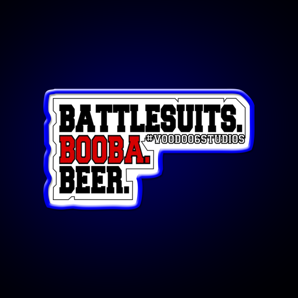 Battlesuits Booba Beer In Red Beer Bar Decor Led Neon Sign Rgb Color - LED neon sign view 5