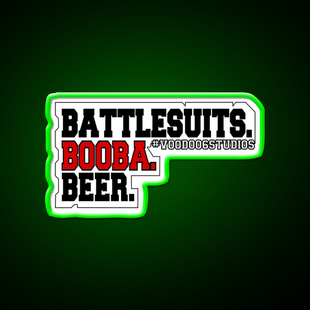 Battlesuits Booba Beer In Red Beer Bar Decor Led Neon Sign Rgb Color - LED neon sign view 8