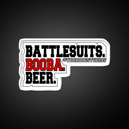 Battlesuits Booba Beer In Red Beer Bar Decor Led Neon Sign Rgb Color - LED neon sign view 11