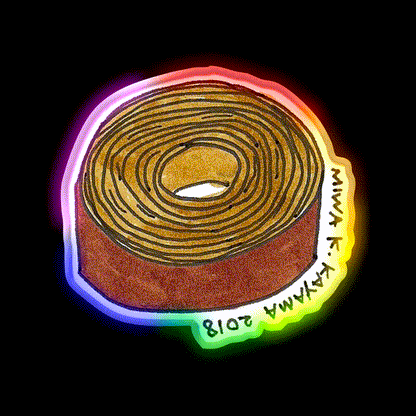 Baumkuchen Snack Food Led Neon Sign Rgb Color - LED neon sign close-up detail