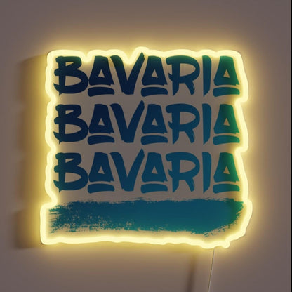 Bavaria Rgb Led Neon Sign - Custom LED neon sign front view