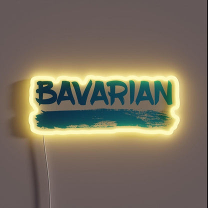Bavaria Rgb Led Neon Sign Restaurant Wall Art - Custom LED neon sign front view