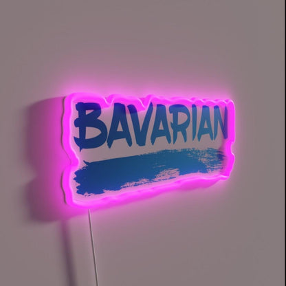 Bavaria Rgb Led Neon Sign Restaurant Wall Art - LED neon sign close-up detail