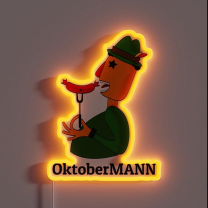 Bavarian Oktoberfest Man Rgb Led Neon Sign - Custom LED neon sign front view