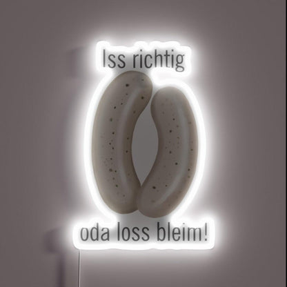 Bavarian Veal Sausages Rgb Led Neon Sign - Custom LED neon sign front view
