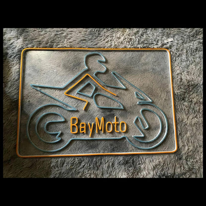 Baymoto Red Blue Orange Led Neon Sign For Motorcycle Shop Decor | Shineneon