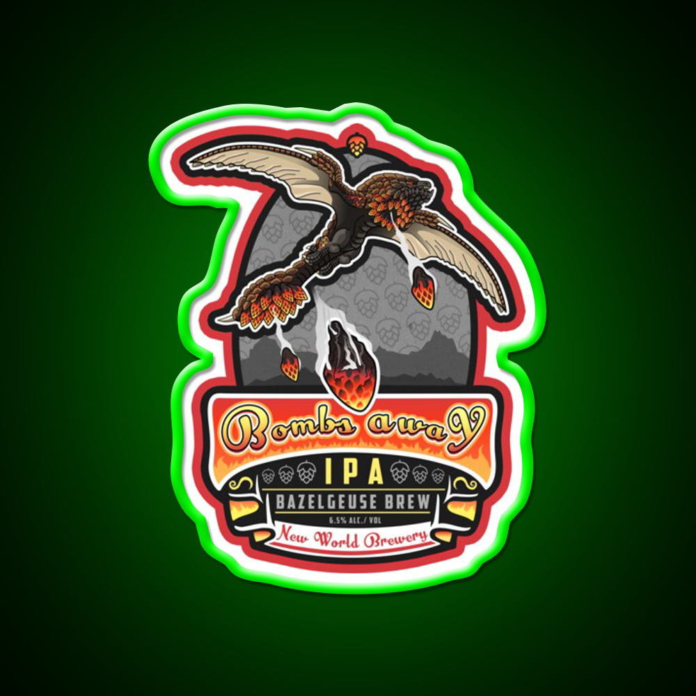 Bazelgeuse Bombs Away Ipa Beer Bar Decor Led Neon Sign Rgb Color - LED neon sign view 8