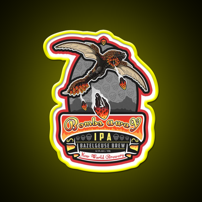 Bazelgeuse Bombs Away Ipa Beer Bar Decor Led Neon Sign Rgb Color - LED neon sign view 7