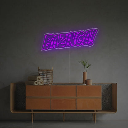 Bazinga Led Neon Sign For Office Bar And Home Decor Elegance | Shineneon