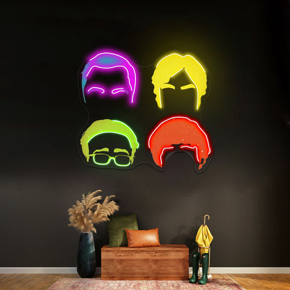 Bazinga Pop Artwork Led Neon Sign - LED neon sign close-up detail