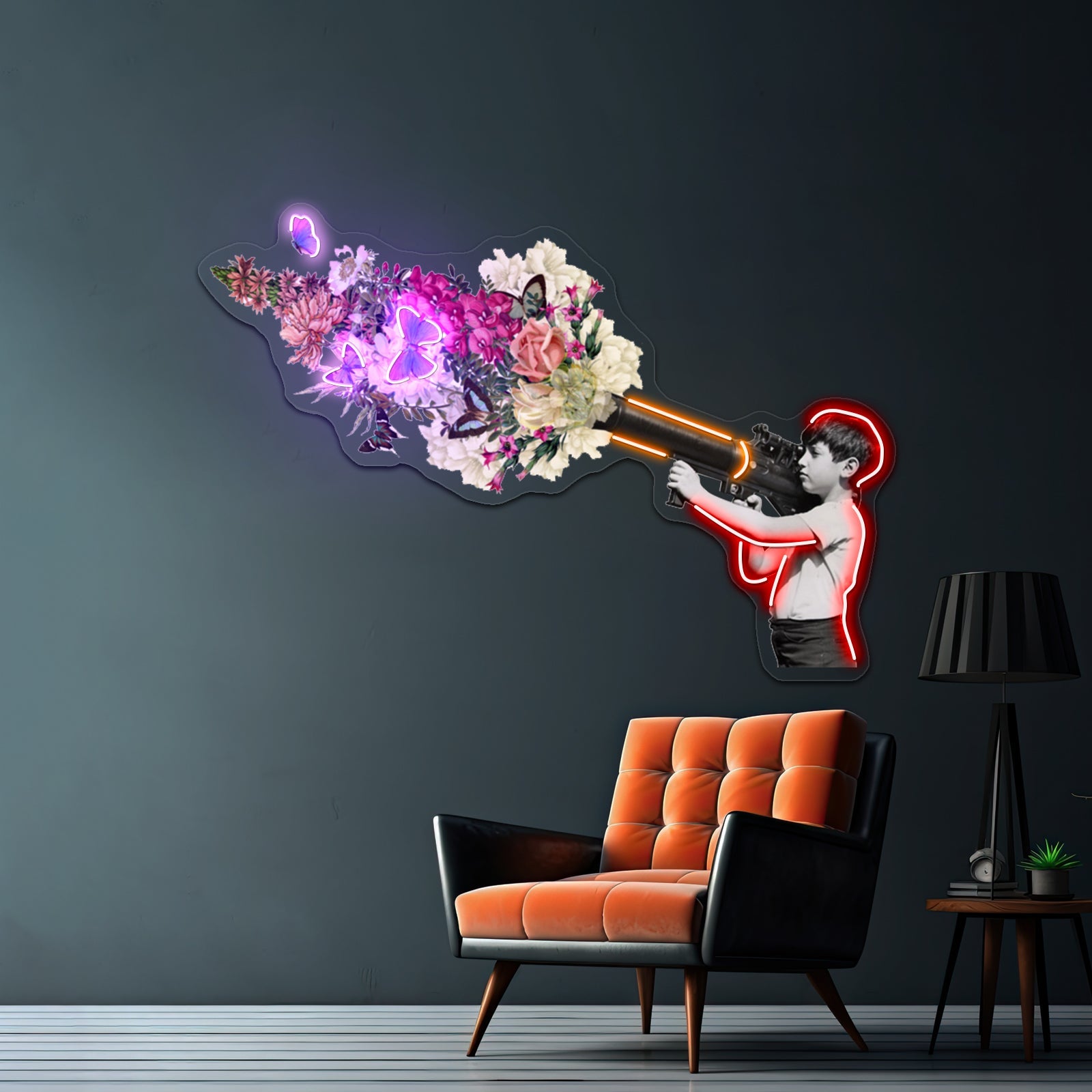 Bazooka Bouquet Street Art Graffiti Banksy Fan Artwork Led Neon Sign - Shineneon