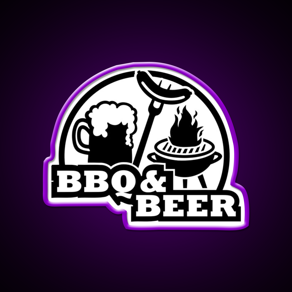 Bbq Barbecue Beer Bar Decor Led Neon Sign Rgb Color - LED neon sign view 9