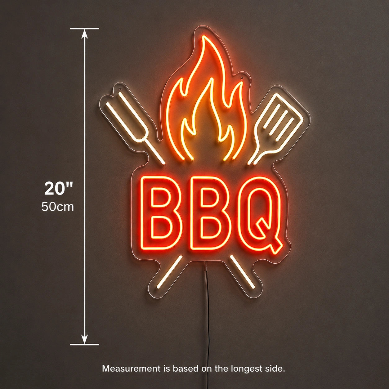 BBQ Fire Tools Neon Sign LED Neon Sign size image
