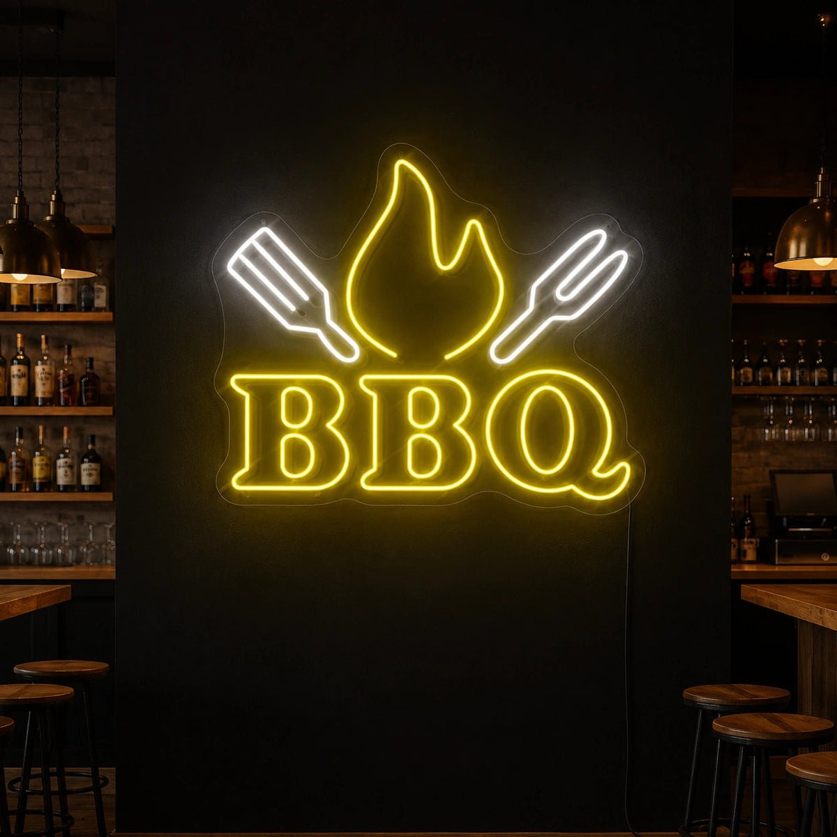 BBQ Flame And Grill Tools LED Neon Sign - Shineneon