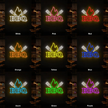 BBQ Flame And Grill Tools LED Neon Sign - Shineneon