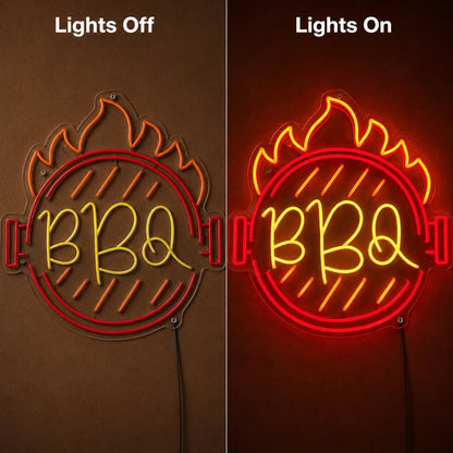 BBQ Flame Grill LED Neon Sign - Shineneon