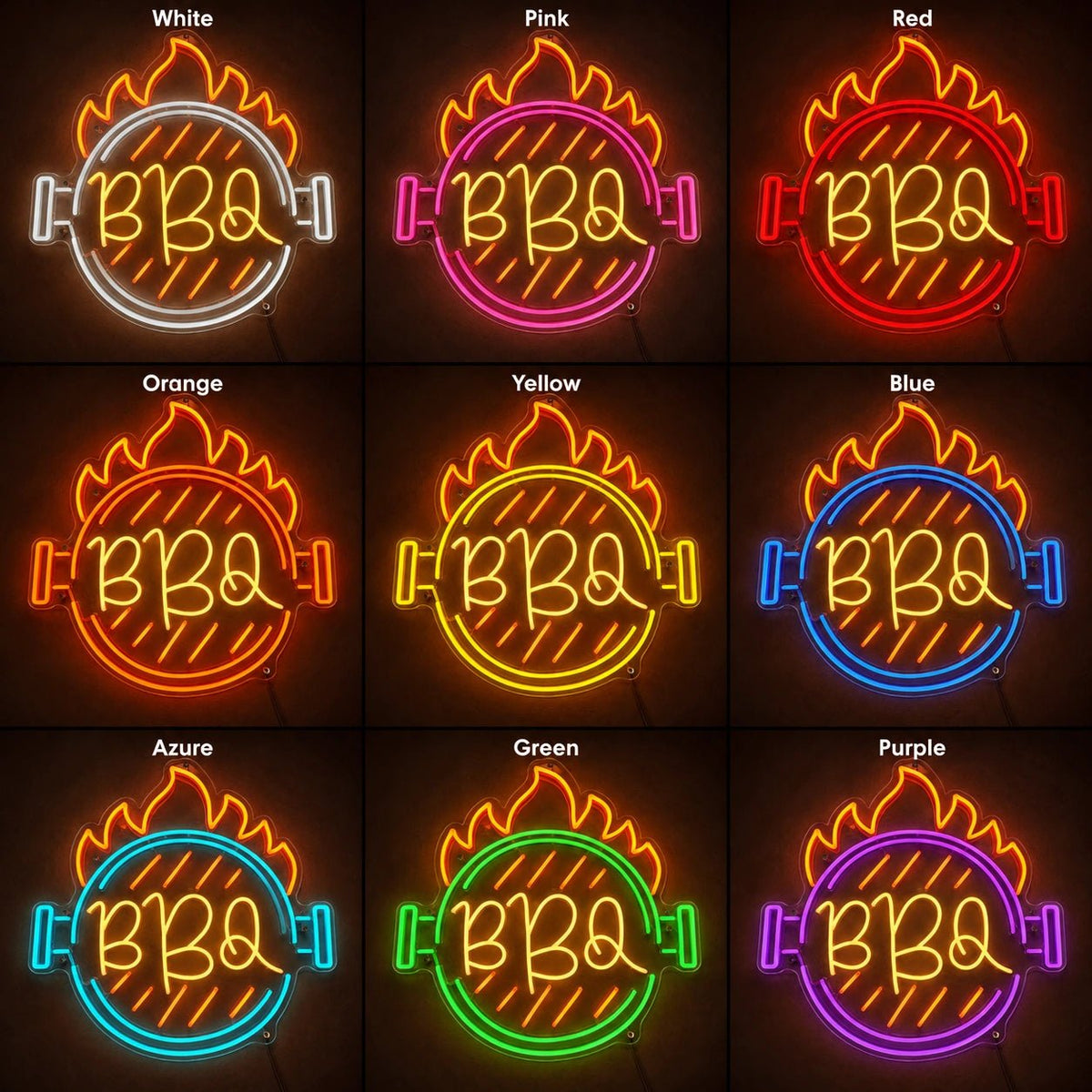 BBQ Flame Grill LED Neon Sign - Shineneon