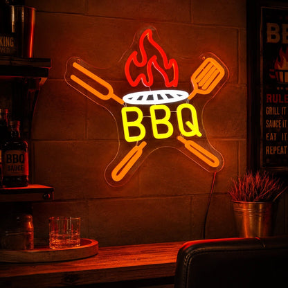 BBQ Grill Utensils LED Neon Sign - Shineneon