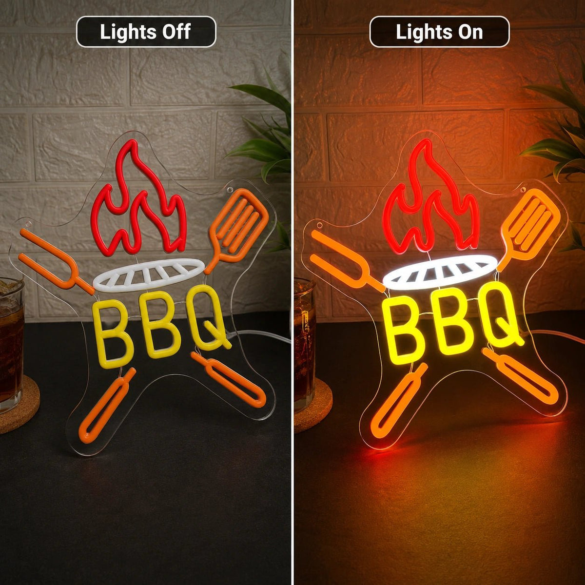 BBQ Grill Utensils LED Neon Sign - Shineneon