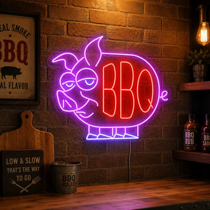 BBQ Letters Neon Sign LED Neon Sign real lifestyle scene