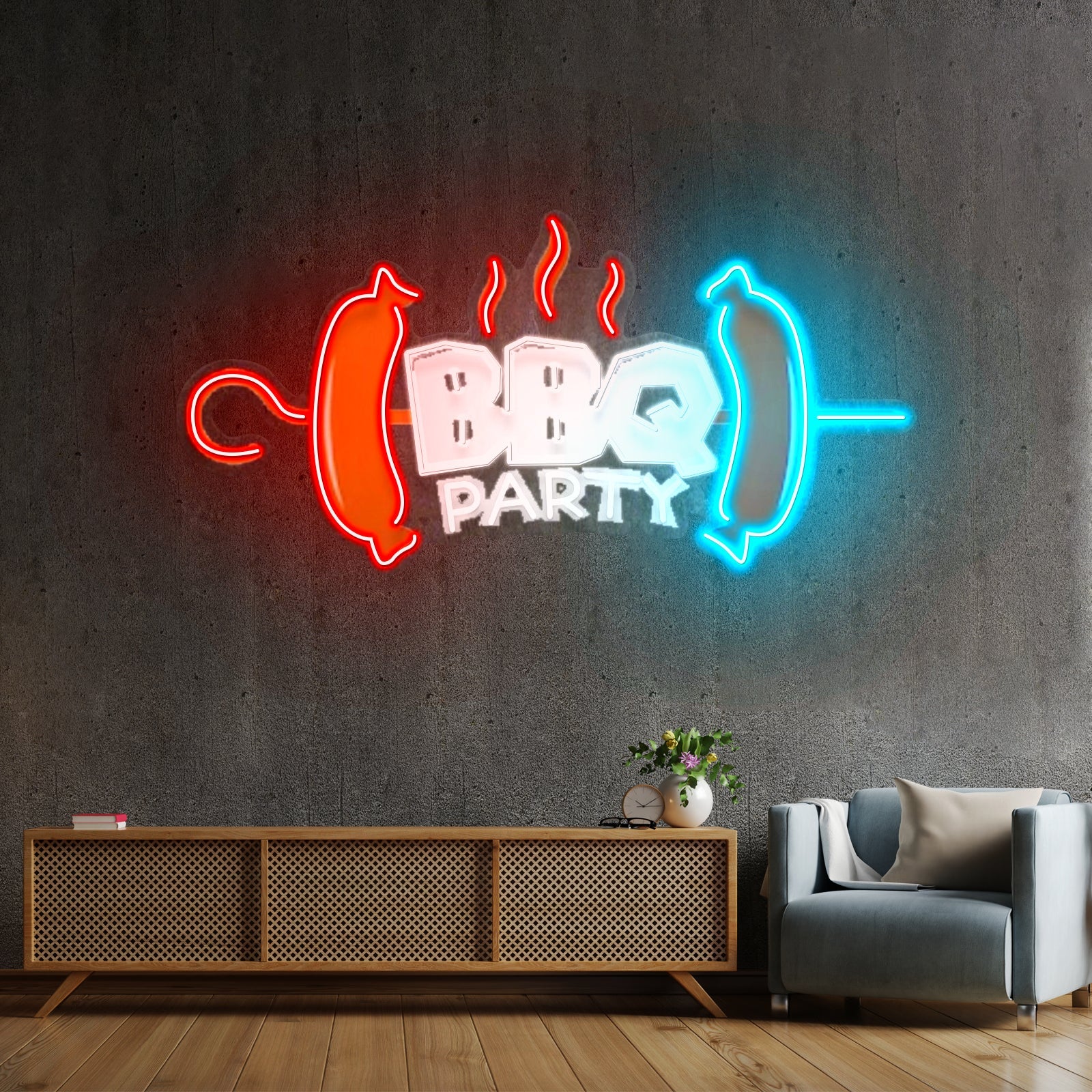 Bbq Party Custom Led Signs Artwork For Sale - Shineneon