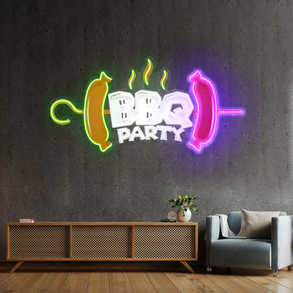 Bbq Party Custom Led Signs Artwork For Sale - Shineneon