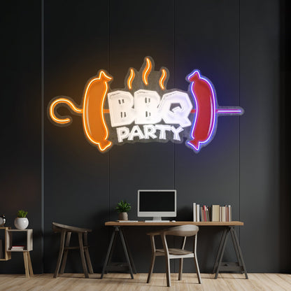 Bbq Party Custom Led Signs Artwork For Sale - Shineneon