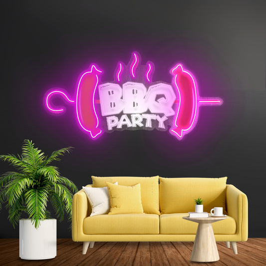 Bbq Party Custom Led Signs Artwork For Sale