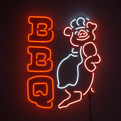 BBQ Pig Chef Neon Sign LED Neon Sign main product image