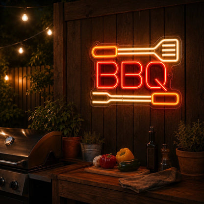 BBQ Spatula And Fork LED Neon Sign - Shineneon