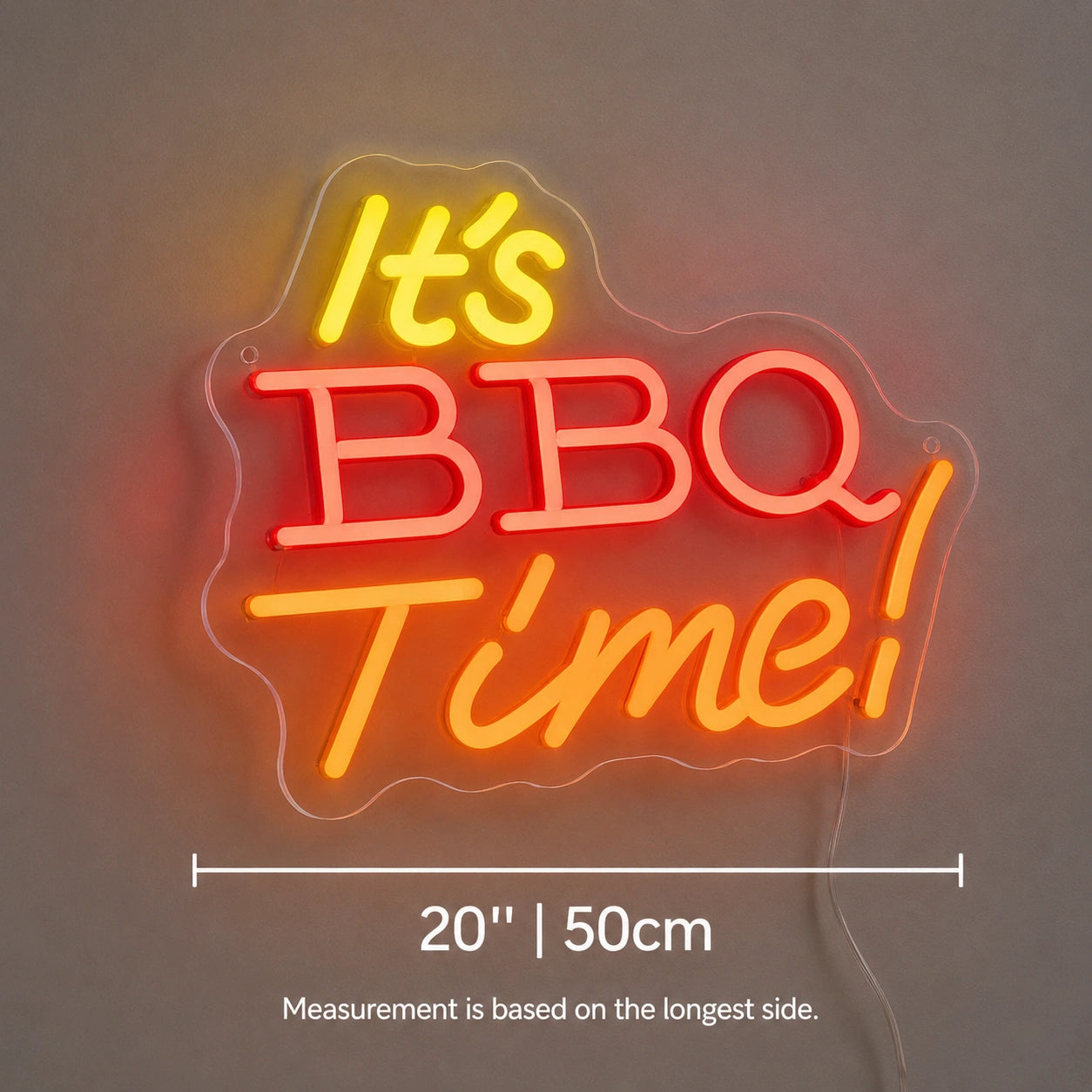 BBQ Time Neon Sign Wall Art LED Neon Sign size image