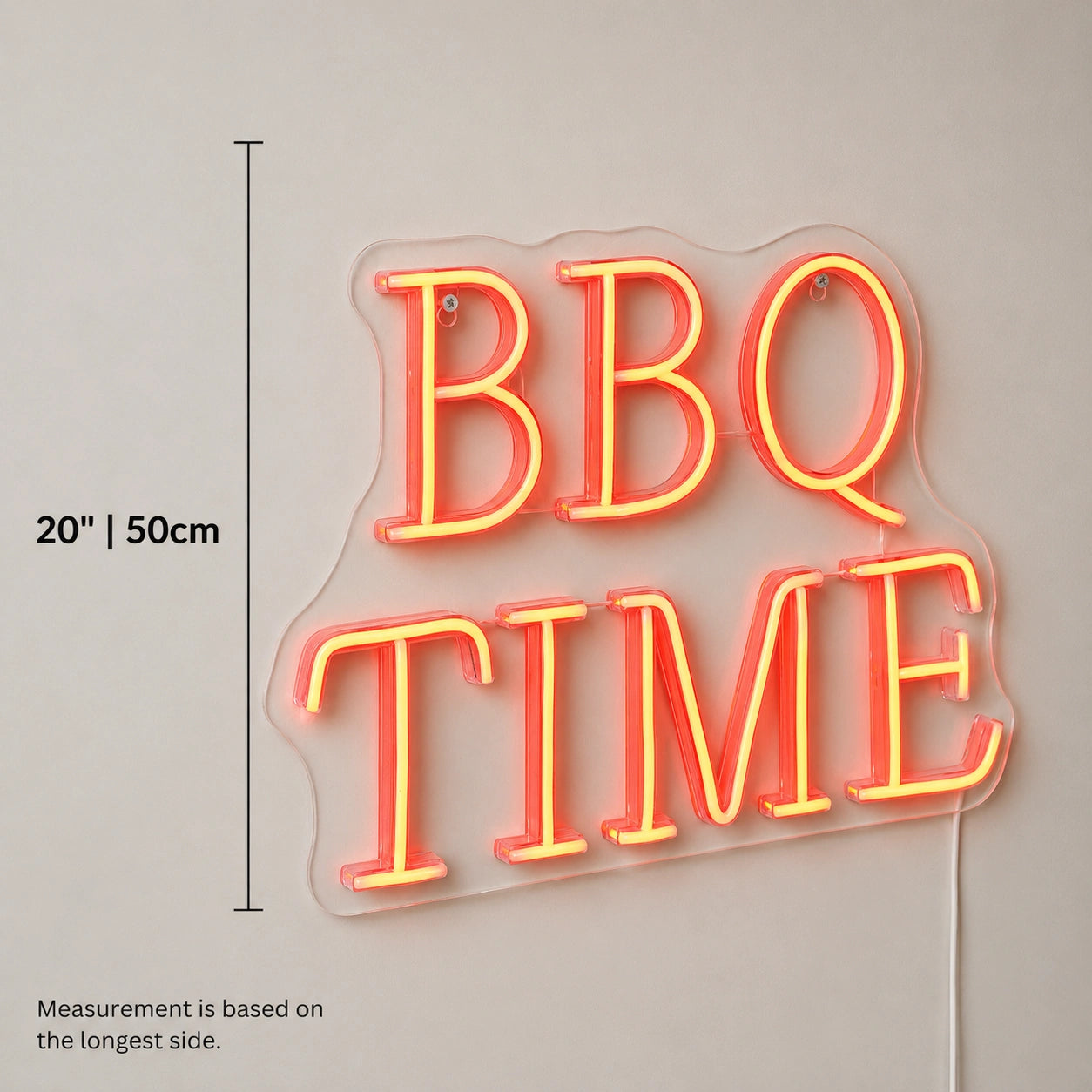BBQ Time Wall Neon Sign LED Neon Sign size image